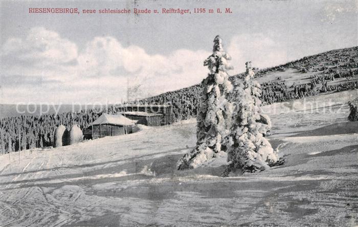 Schlesische Baude Winterpanorama Gasthaus