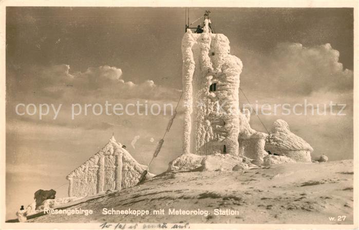 Schneekoppenbaude Meteorologische Station Winteraufnahme
