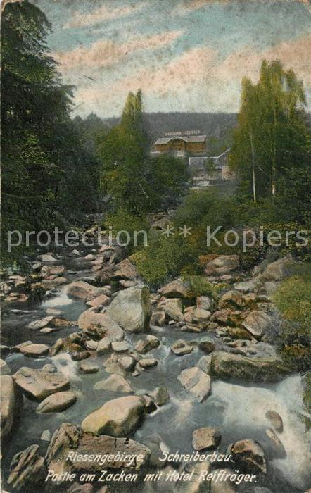 Schreiberhau Niederschlesien Zacken Hotl Reiftraeger