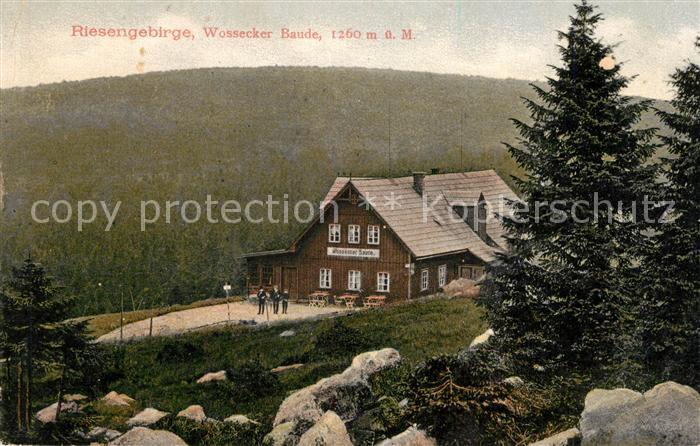 Wossecker Baude Gasthaus Riesengebirge Panorama
