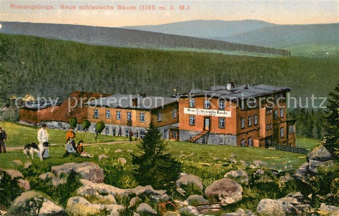 Schlesische Baude Gasthaus Panorama Riesengebirge