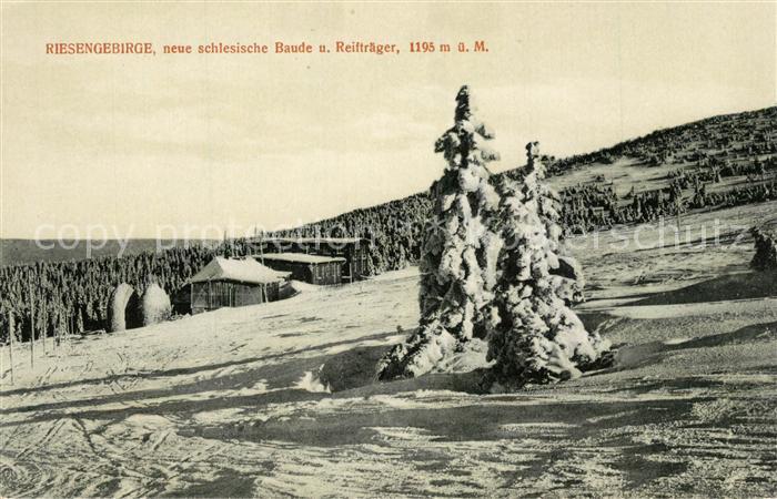 Neue Schlesische Baude Reiftraegr Winterlandschaft