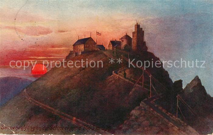 Schneekoppe Snezka Sonnenaufgang