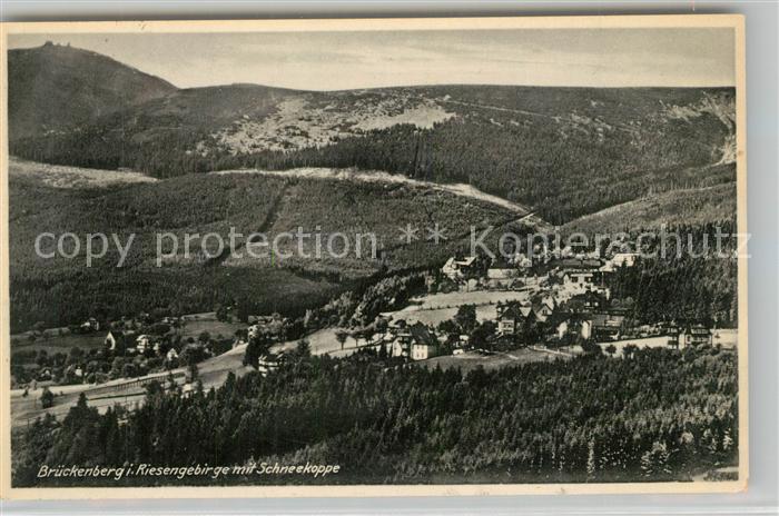 Brueckenberg Riesengebirge Schneekoppe Panorama