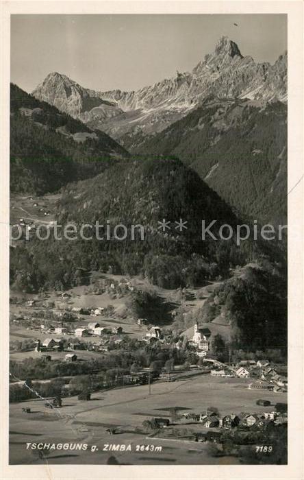 Tschagguns Vorarlberg Blick ins Tal gegen Zimba Raetikon