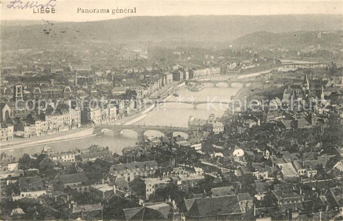 Liege Luettich Panorama General vue aérienne