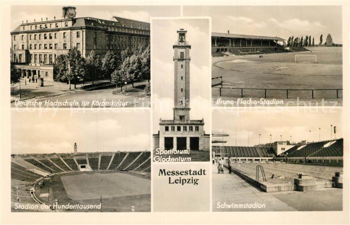LEIPZIG Sachsen Sportforum Glockenturm Bruno-Plache-Stadion
