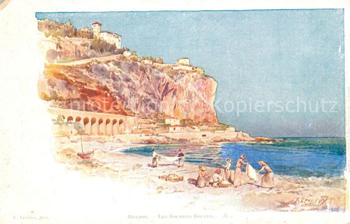 Menton Alpes Maritimes Kuenstlerkarte
