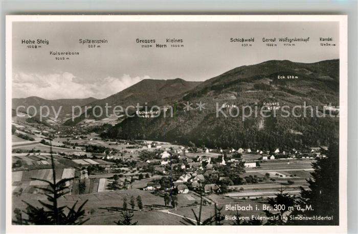 Bleibach Schlosswald Spitzenstein Hohe Steig