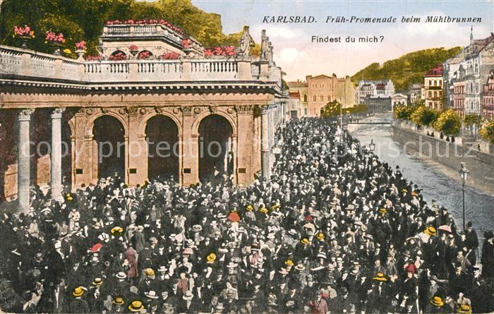 Karlsbad Eger Frueh-Promenade Muehlbrunnen