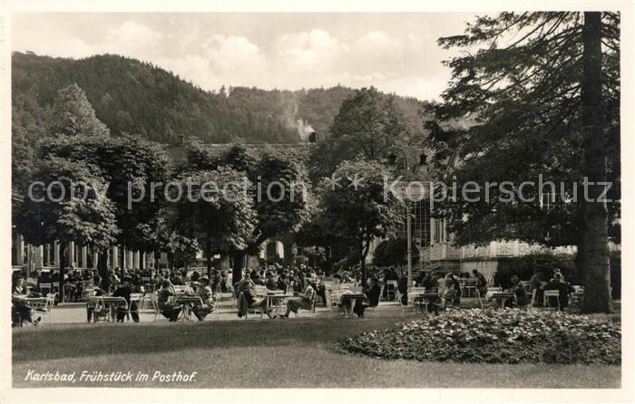 Karlsbad Eger Fruehstueck im Posthof