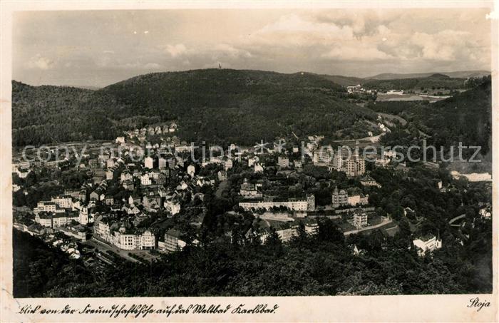 Karlsbad Eger Blick von der Freundschaftshoehe