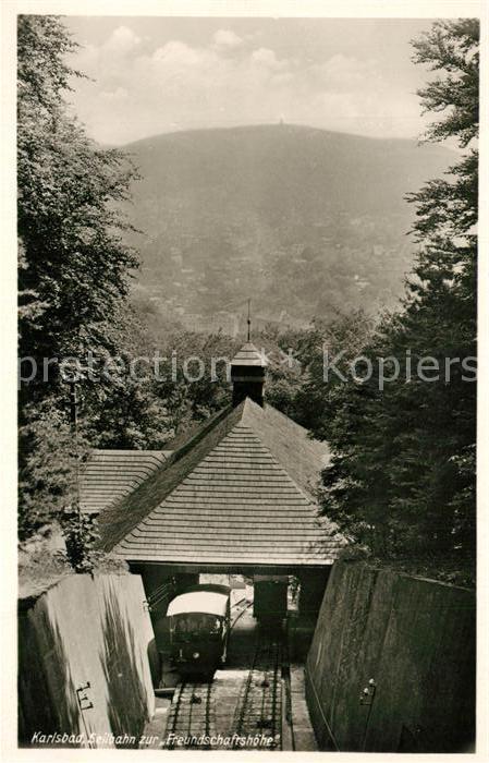 Karlsbad Eger Zahnradbahn zur Freundschaftshoehe