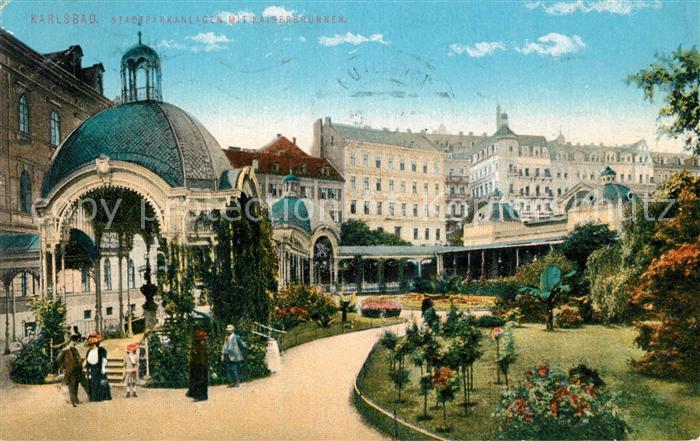 Karlsbad Eger Stadtparkanlagen Kaiserbrunnen