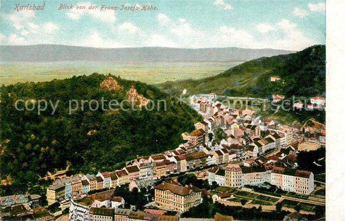 Karlsbad Eger Blick von der Franz-Josefs-Hoehe