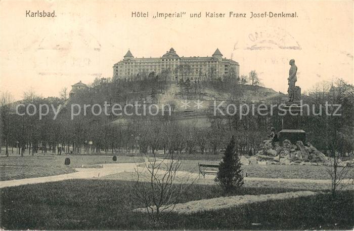 Karlsbad Eger Hotel Imperial Kaiser-Franz-Josef-Denkmal