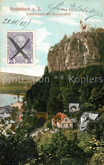 Bodenbach-Tetschen Boehmen Schaeferwand Restaurant