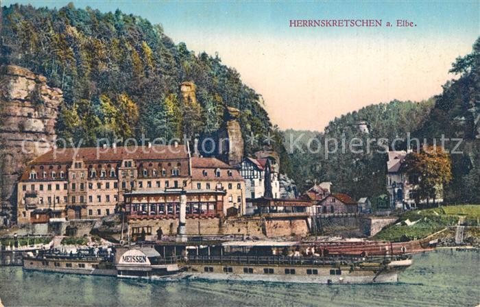 Herrnskretschen Boehmen Dampfer Meissen