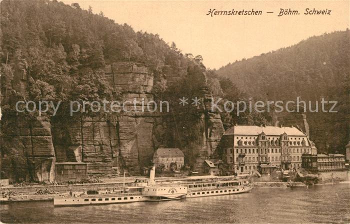 Herrnskretschen Boehmen Dampfer Dresden