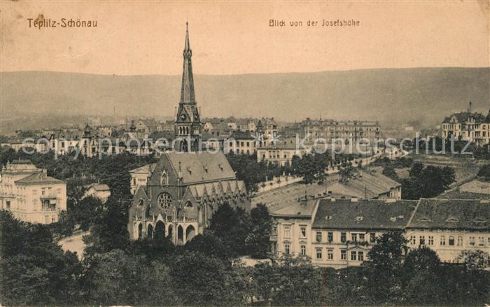 Teplitz-Schoenau Teplice Blick vom der Josefshoehe