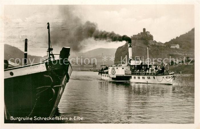 Schreckenstein Burg Strekov Dampfer Diesbar