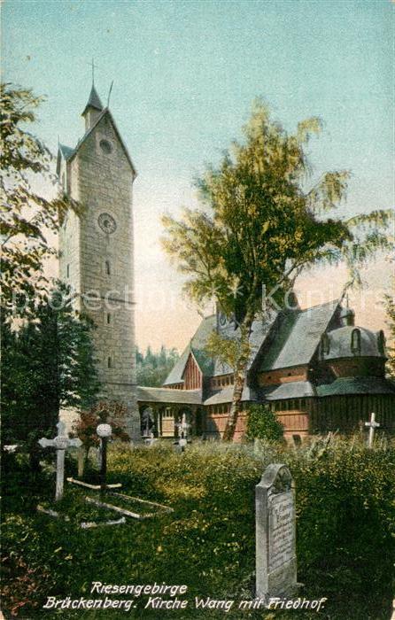 Brueckenberg Riesengebirge Kirche Wang Friedhof