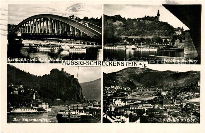 Aussig Tschechien Schreckenstein Hermann-Goering-Bruecke Ferdinandshoehe