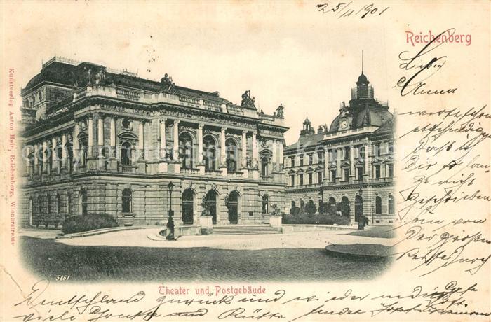 Reichenberg Liberec Boehmen Theater Postgebaeude