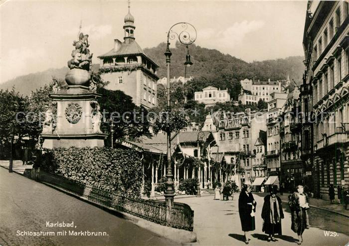 Karlsbad Eger Schlossturm Marktbrunn