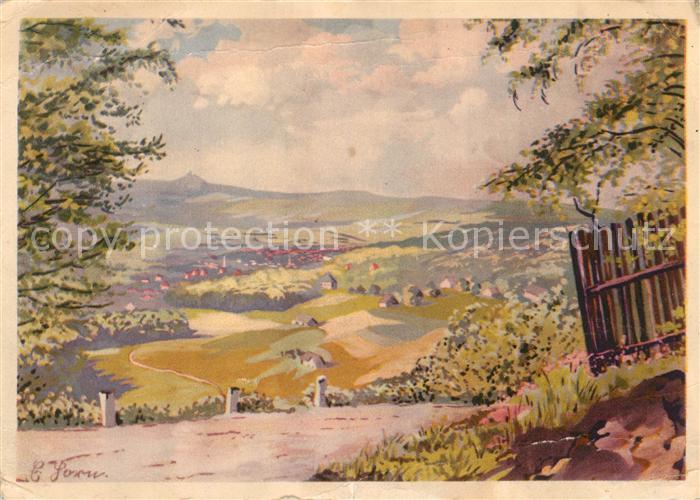 Reichenberg Liberec Boehmen Kuenstlerkarte Horn-Kargl