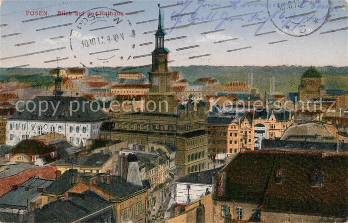 Posen Poznan Blick zum Rathaus
