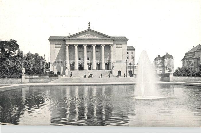 Posen Poznan Stadttheater Fontaene