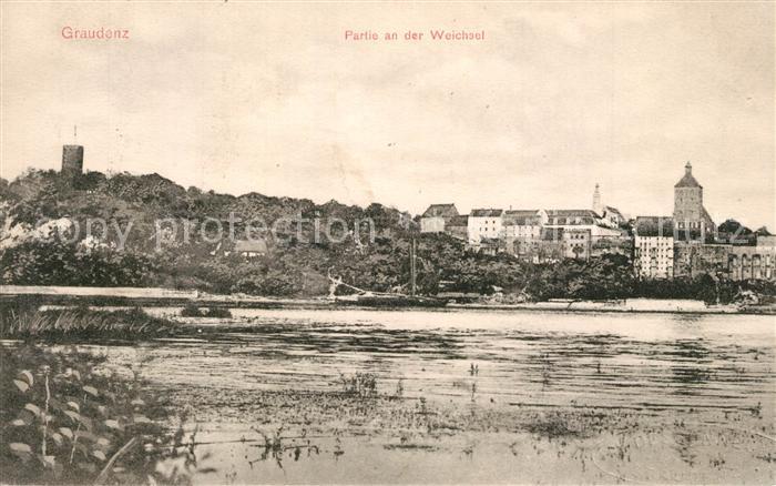 Graudenz Westpreussen Partie an der Weichsel