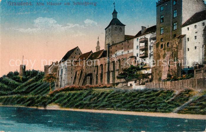 Graudenz Westpreussen Alte Haeuser am Schlossberg
