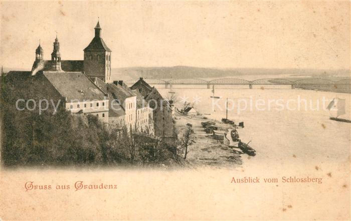 Graudenz Westpreussen Ausblick vom Schlossberg