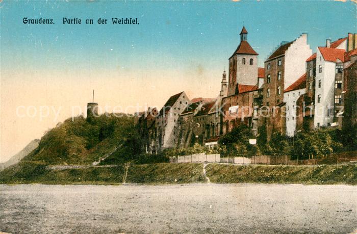 Graudenz Westpreussen Partie an der Weichsel