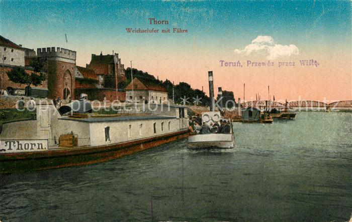 Thorn Westpreussen Torun Weichselpartie mit Faehre
