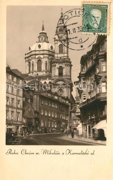 Praha Prahy Prague Chram sv Mikulase z Karmelitske ul