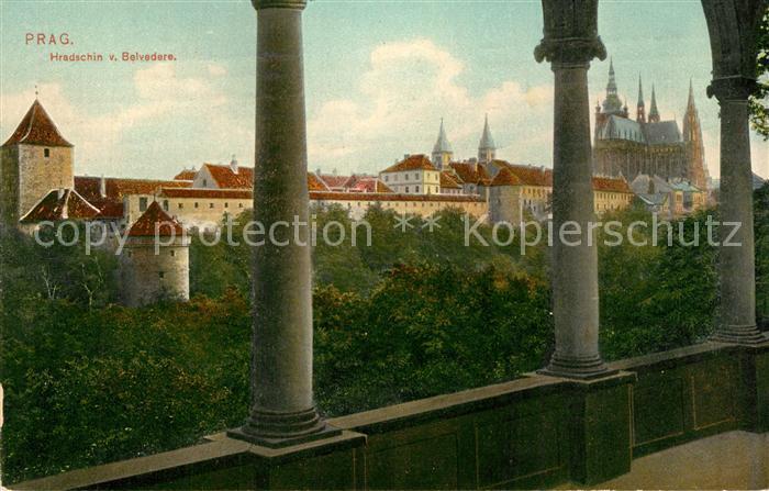 Prag Prahy Prague Hradschin von Belvedere