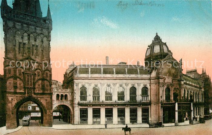 Prag Prahy Prague Repraesentationshaus und Pulverturm