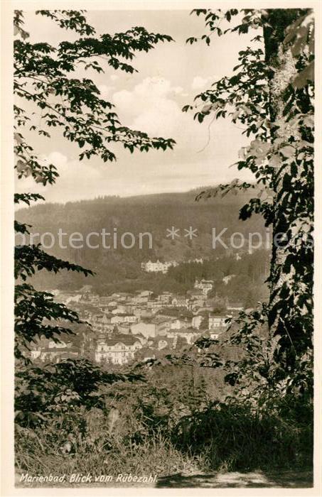 Marienbad Tschechien Boehmen Blick vom Ruebezahl