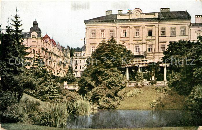 Marienbad Tschechien Boehmen Parkanlagen mit Tepler Haus