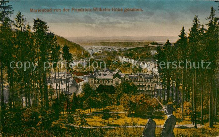 Marienbad Tschechien Boehmen Blick von der Friedrich Wilhelm Hoehe