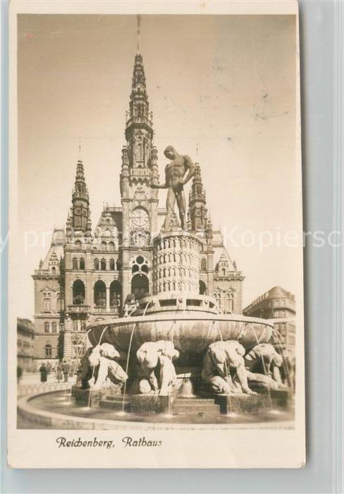 Reichenberg Liberec Boehmen Rathaus Brunnen