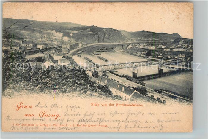 Aussig Tschechien Blick von der Ferdinandshoehe