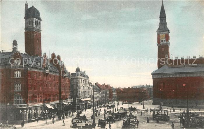 Kopenhagen Raadhuspladsen Postkutschen