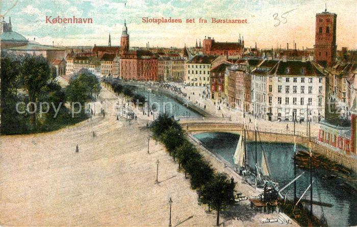 Kopenhagen Slotspladsen set fra Borstaarnet