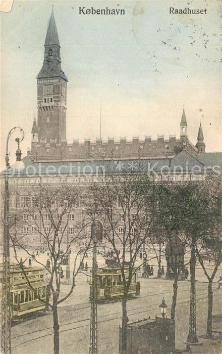 Kopenhagen Raadhuset Strassenbahn