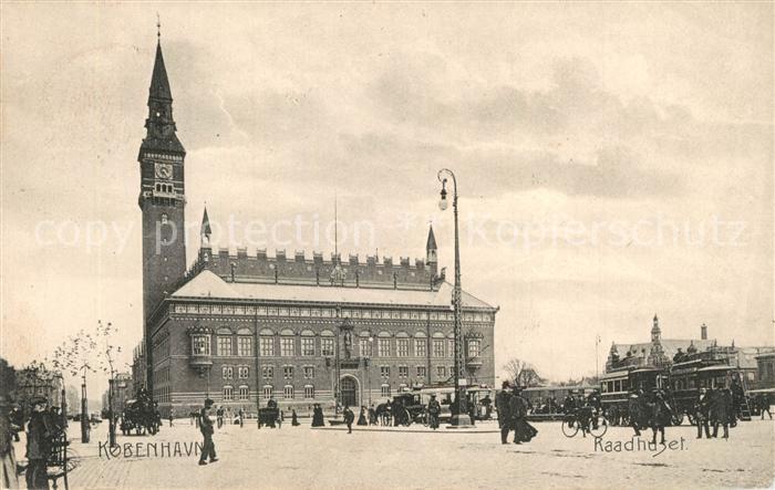 Kopenhagen Raadhuset Strassenbahn