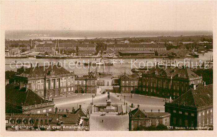 Kopenhagen Usigt over Amalienborg